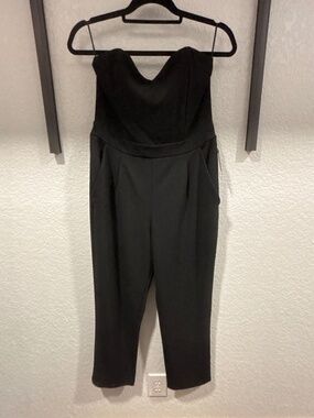 Strapless black jumpsuit